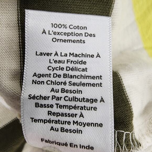 Talbots Tee Authentic Women Medium Carlotta Stripe Cotton Bateau 3/4 Sleeve Knit - Picture 9 of 9